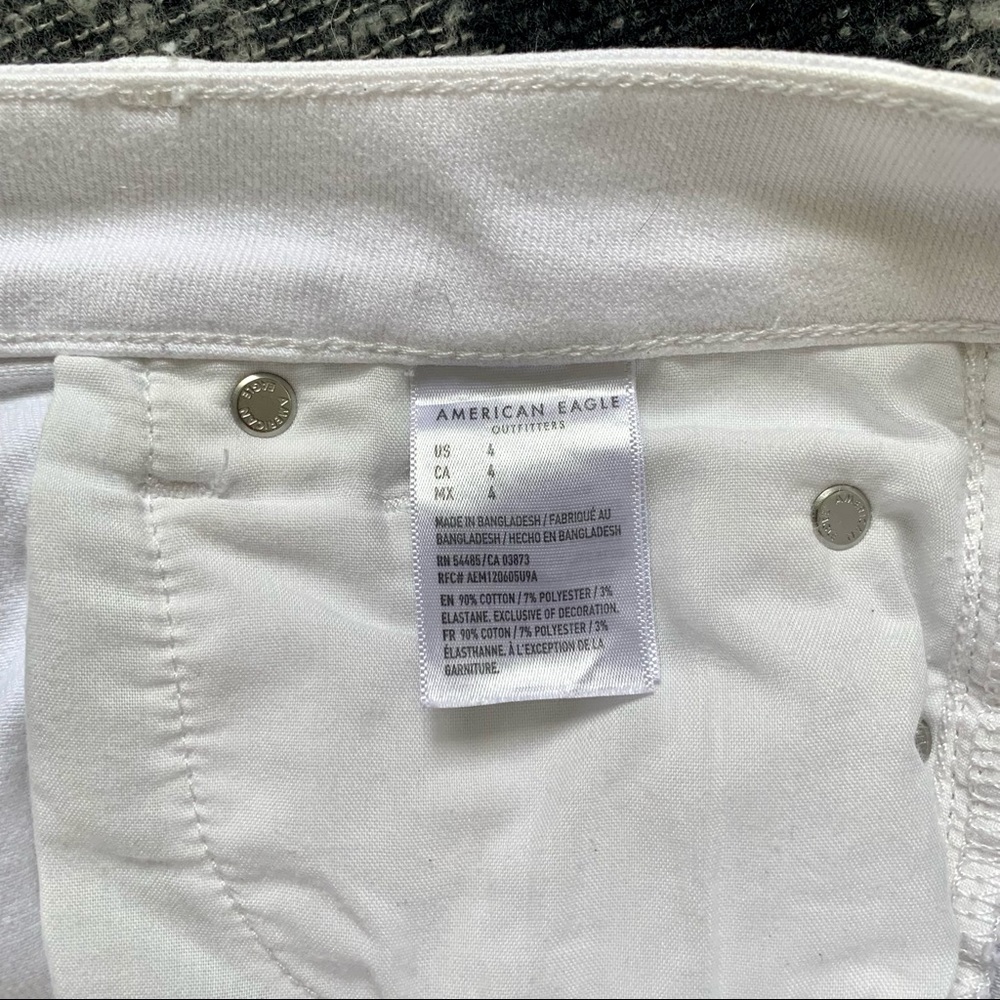 American Eagle High Waisted White Jean Shorts - Picture 10 of 10